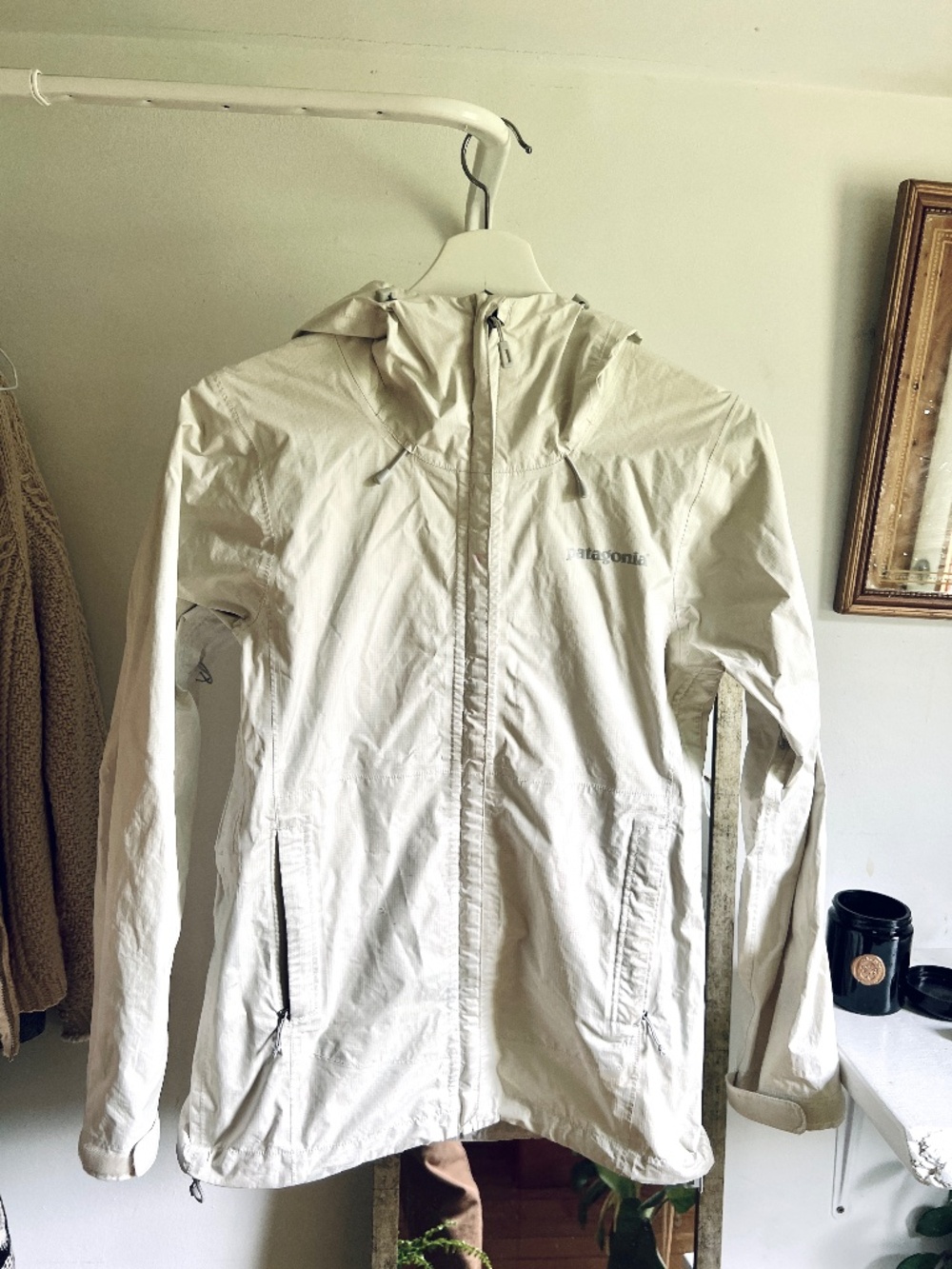 Patagonia Torrentshell Rain Jacket Coat White Womens XS